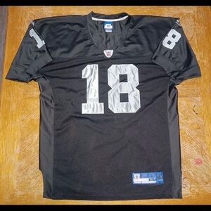 Vintage Reebok Oakland Raiders #18 Randy Moss Jersey Men's Size 52 On Field.